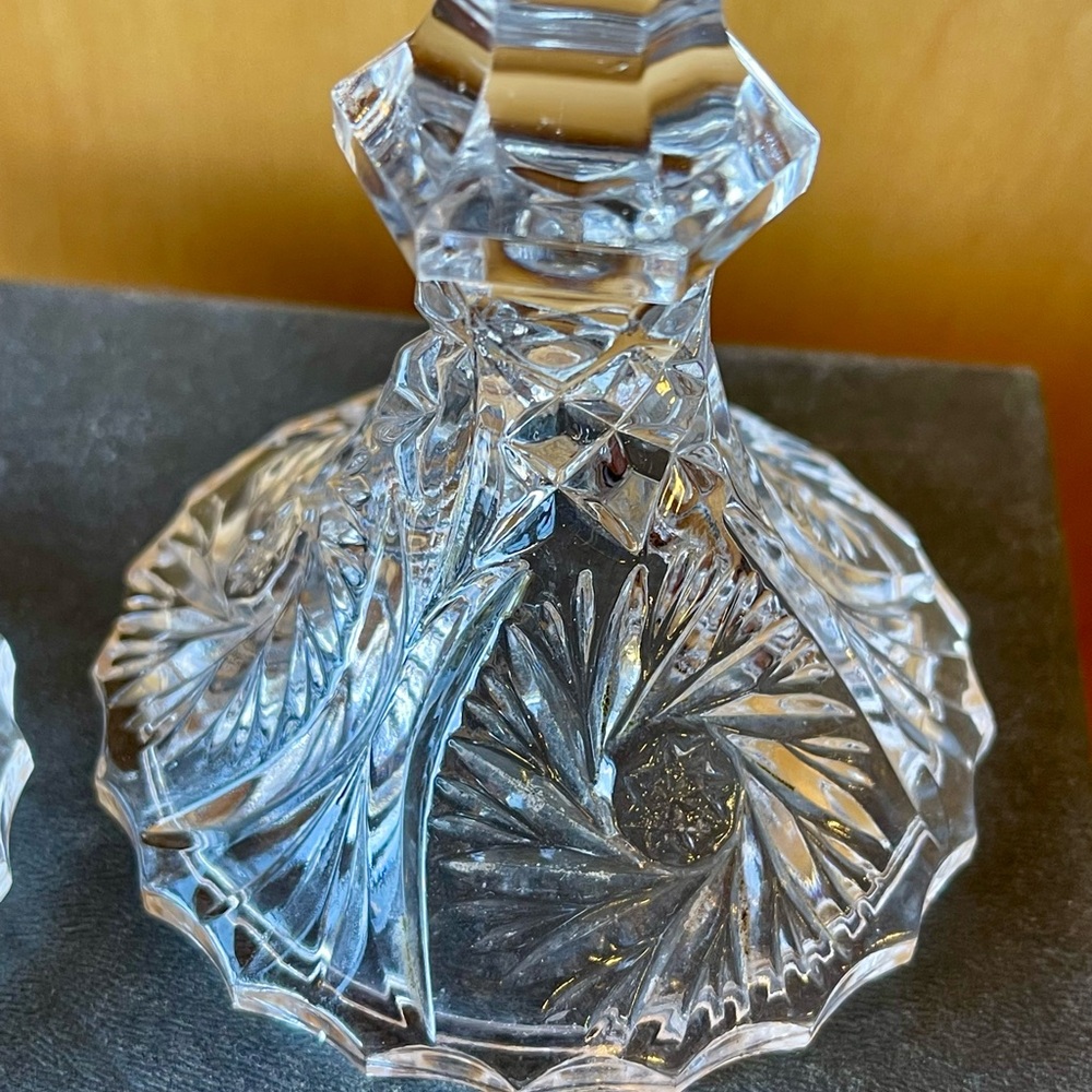 Anna Hutte Bleikristall 24% Lead Crystal Candlesticks- Germany - Picture 5 of 11